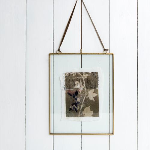 Hanging brass frame