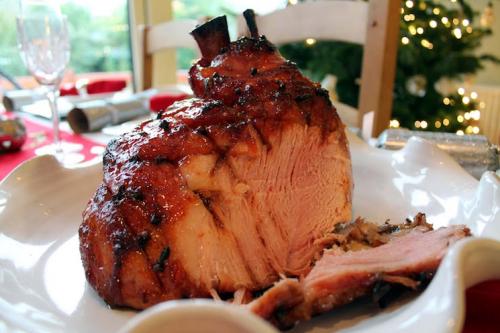 Glazed ham