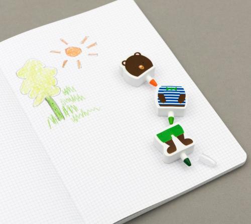 Harry the Bear crayon and eraser