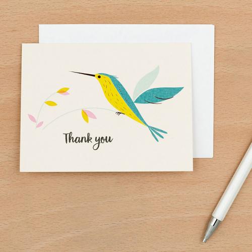 Hummingbird thank you card