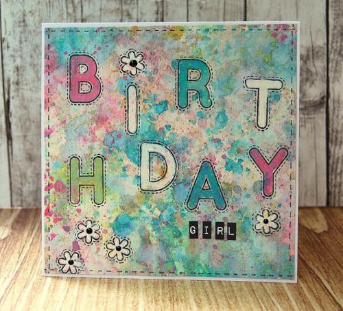 distressed oxide background greetings card
