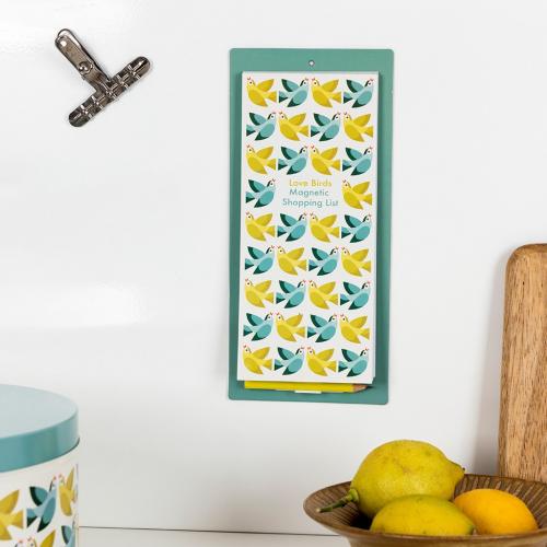 Love Birds magnetic shopping list