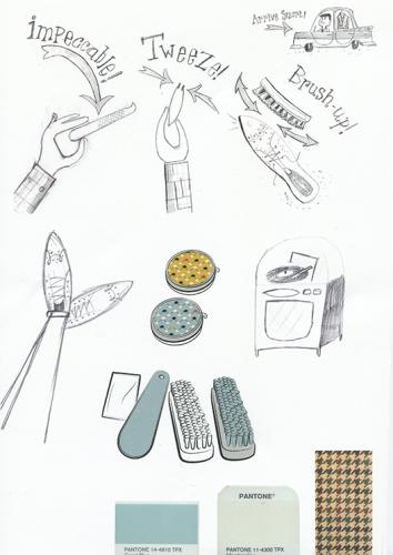 sketches done by designer Jan, Rex London