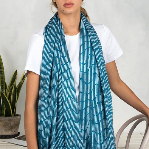 Midnight Fall cotton scarf