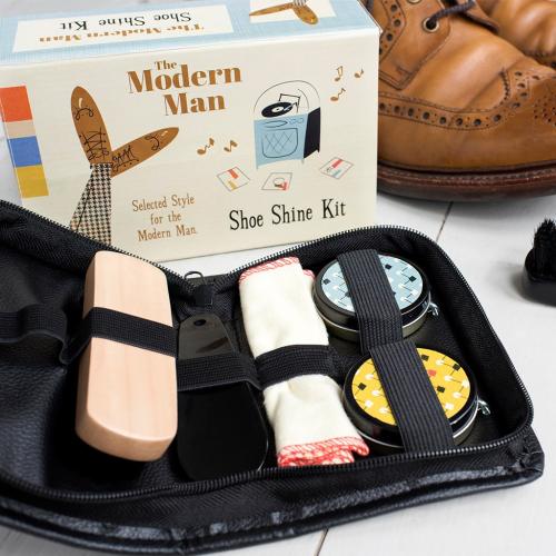The Modern Man shoe shine kit