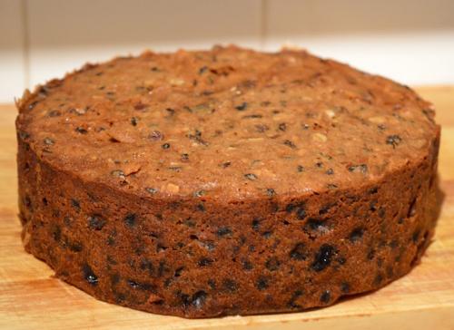 freshly baked fruit cake