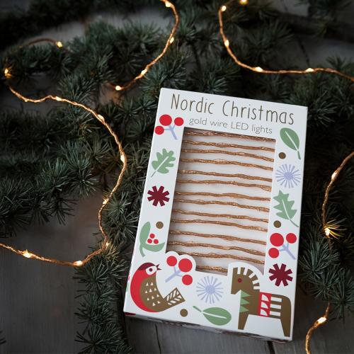 Nordic Christmas gold light LED chain