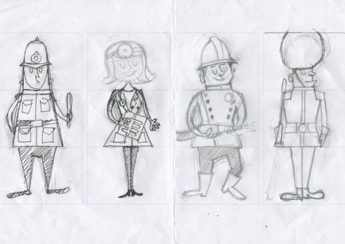 sketches done by designer Les, Rex London