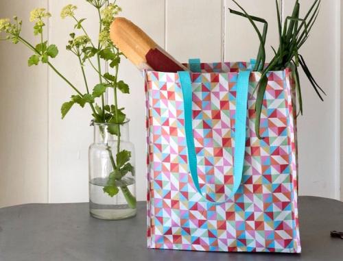 multicoloured geometric shopper bag from dotcomgiftshop summer sale multicoloured geometric shopper bag from dotcomgiftshop summer sale