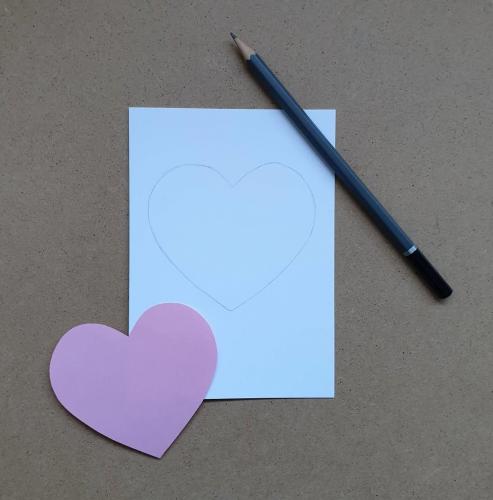 Quilled greetings card tutorial step one
