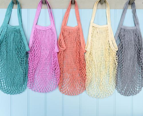 Rex London pastel cotton string bags