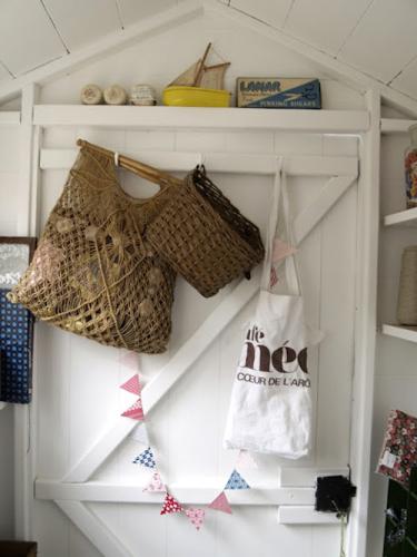 shed decorated with bunting