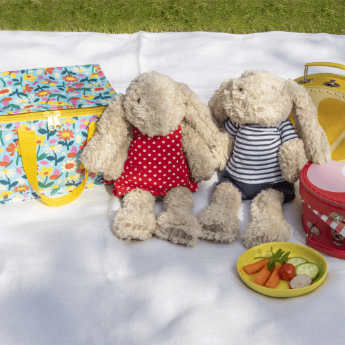 Teddy bears picnic in the garden