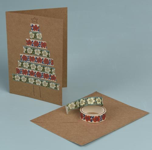 Washi tape Christmas card Washi tape Christmas card