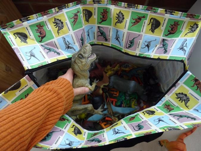dinosaur toys in Prehistoric Land jumbo bag 