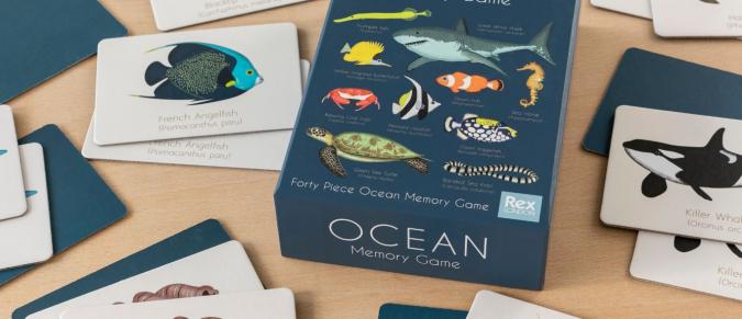Ocean memory game cards