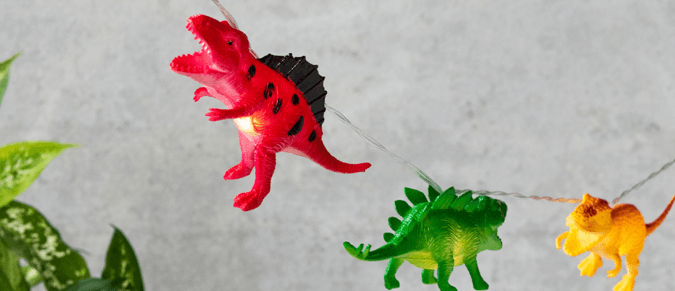 Dinosaur shaped lights