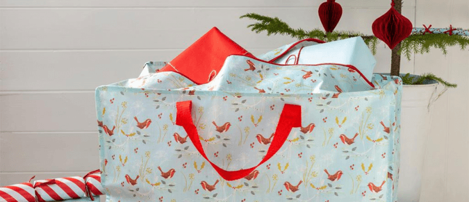 Winter Walk design Christmas jumbo bag