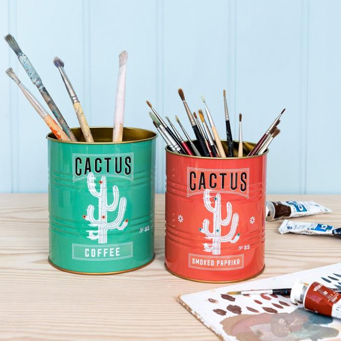 Cactus storage tins (set of 2)