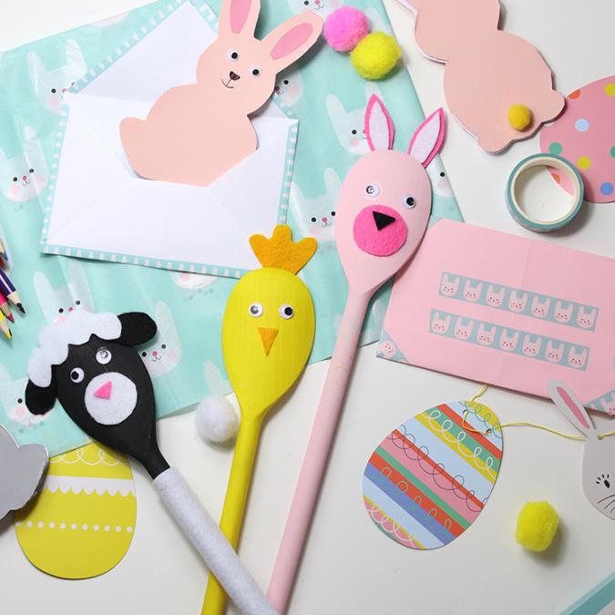 Easter crafts with Bonnie the Bunny