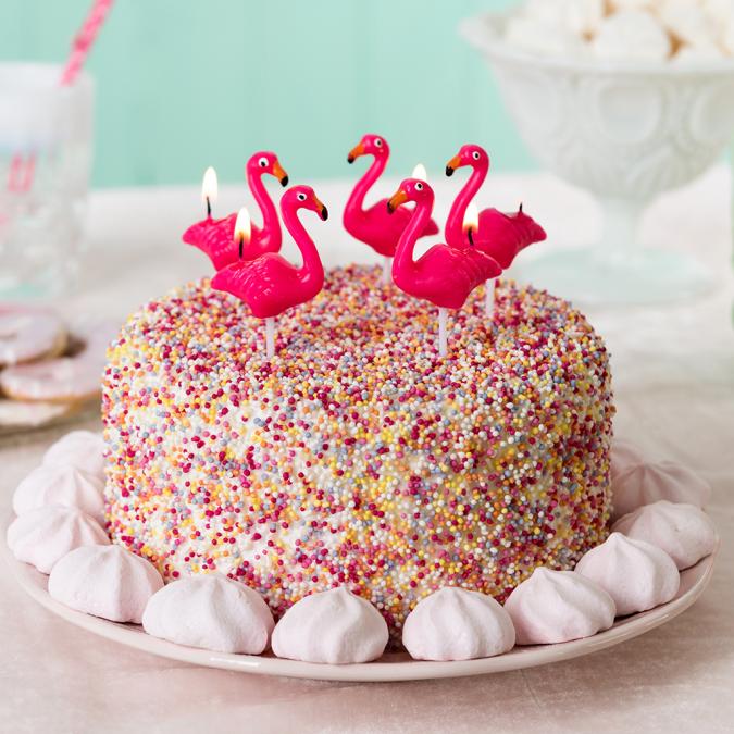 Flamingo Party Candles (pack Of 5)