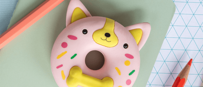 Donut animal eraser