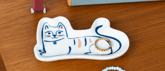 Cat trinket tray