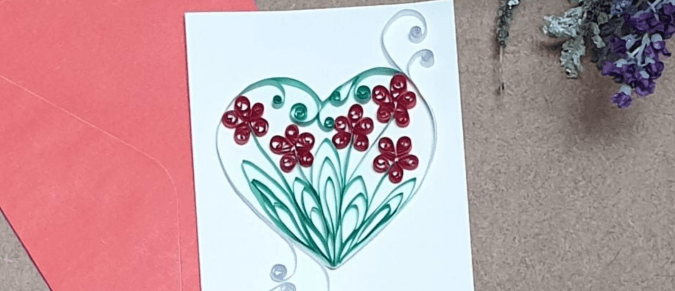 Quilled greetings card tutorial
