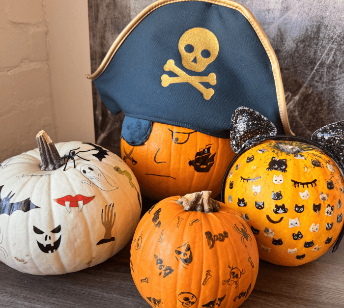 No carve Halloween pumpkins