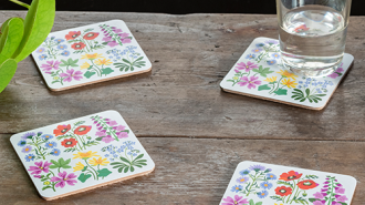 Wild Flowers Coasters (set Of 4)