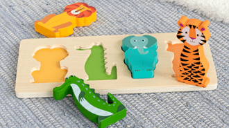 Colourful creatures wooden puzzle