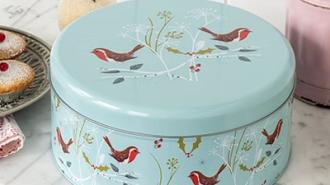 Biscuit tins - winter walk design