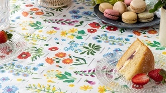 Wild Flowers Paper Table Cloth