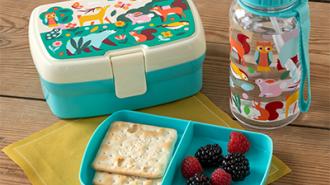 Woodland lunch box with tray and Water Bottle
