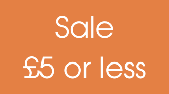 £5 or less sale on orange background