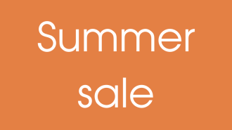 Summer sale on orange background