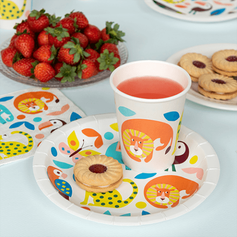 Wild wonders paper cups, plates and napkins