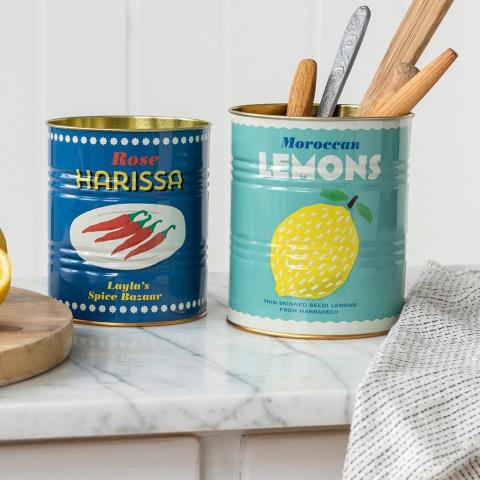 Lemons and Harissa storage tins