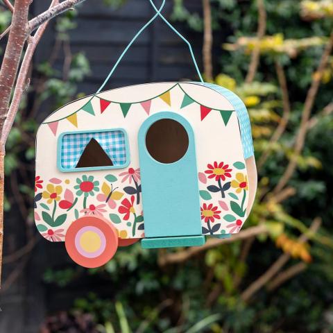 Butterfly Garden caravan birdhouse