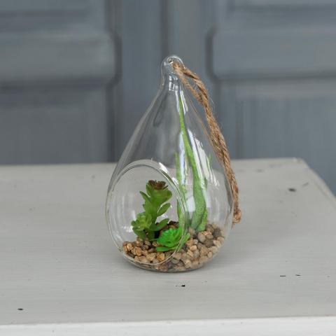 Artificial cactus in a glass