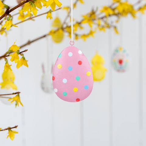 Polka dot easter egg decoration