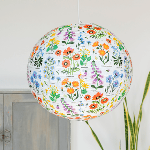 Wild Flowers Paper Lampshade