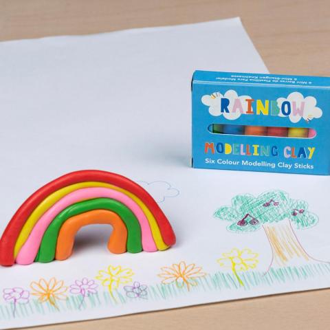 Mini rainbow modelling clay