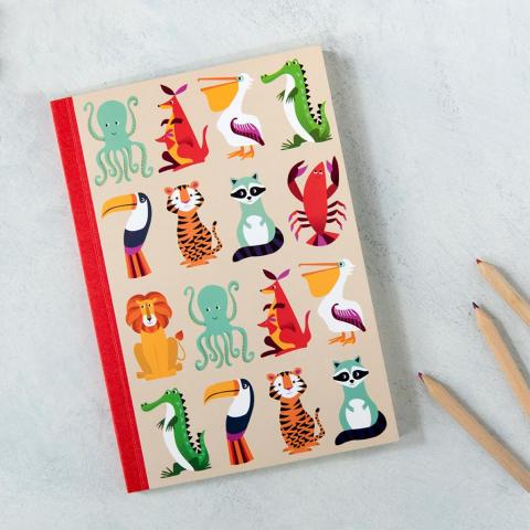 Colourful Creatures A5 notebook