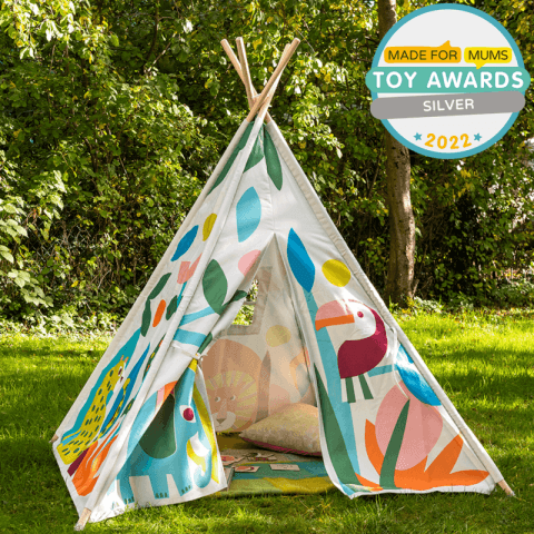 Wild Wonders teepee in a garden