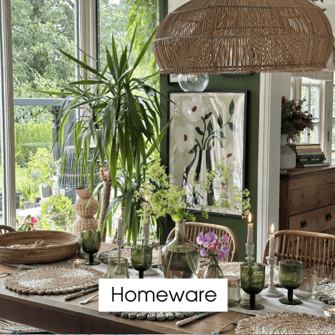 Tableware with plant