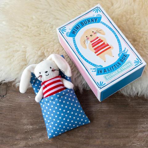 Bunny next to retro box