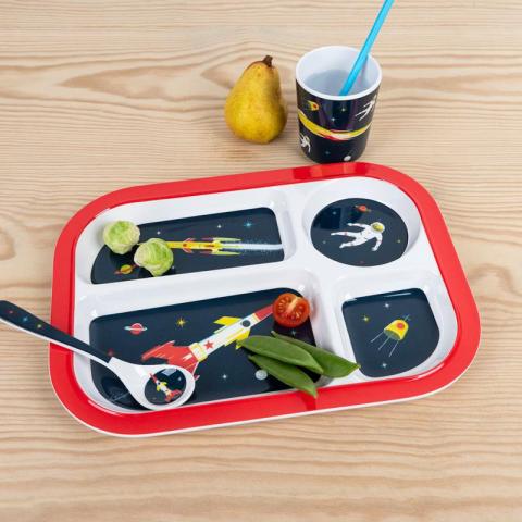 Food tray with rockets and a matching cup