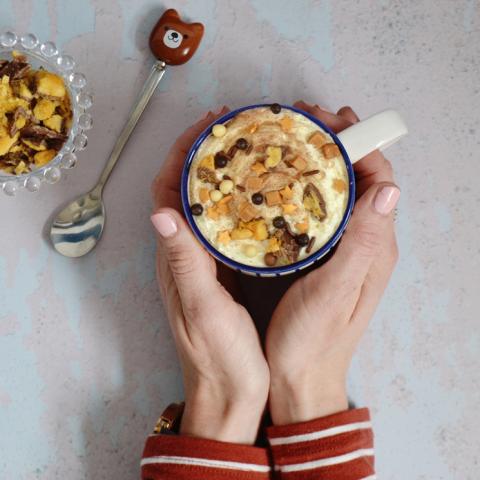 Honeycomb toffee crunch hot chocolate