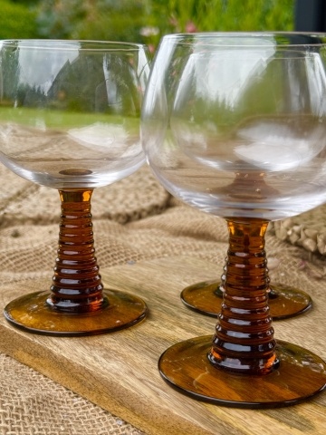 Retro wine glasses
